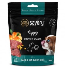 Ласощі для цуценят Сейворі Savory для здорового росту ягня і облепиха 200 г