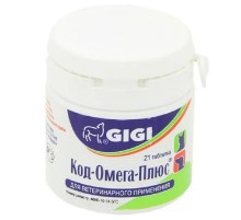 Таблетки для кошек и собак Cod Omega Plus пищевая добавка для кожи и шерсти №21 GIGI