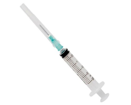 Шприц одноразовий 2 мл Alexpharm 3-х компонентний 23 G, голка 0,6 х 30 мм