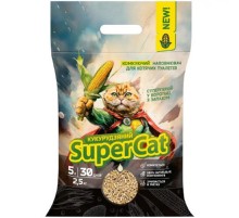 Кукурудзяний наповнювач для котячих туалетів SuperCat комкуючий 2.5 кг/3539