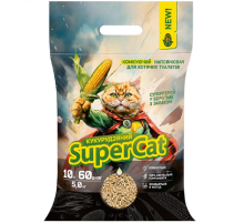 Наполнитель для кошачьих туалетов кукурузный комкующий 5 кг 10 л SuperCat