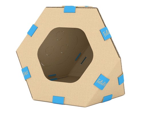 Домик модульный для котов TelePet 440*440*370 мм картон Collar