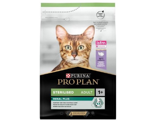Сухой корм для стерилизованых котов Sterilised Adult Renal Plus с индейкой 1,5 кг Purina
