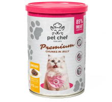 Корм для взрослых котов Pet Chef кусочки курицы в желе 415 г Pet Chef