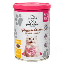 Корм для дорослих котів Pet Chef шматочкі в желе з куркою 415 г Pet Chef