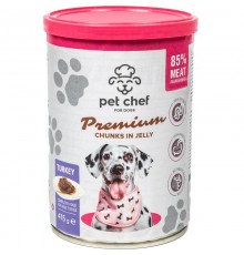 Корм для взрослых собак Pet Chef кусочки индейки в желе 415 г Pet Chef