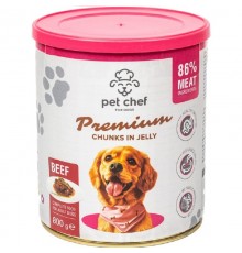 Корм для взрослых собак Pet Chef паштет с говядиной 800 г Pet Chef