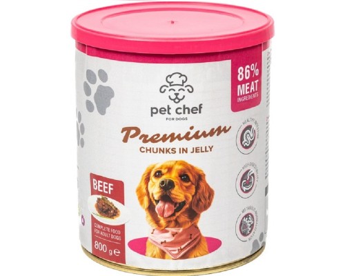 Корм для дорослих собак Pet Chef паштет з яловичиною 800 г Pet Chef