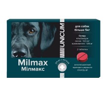Таблетки для собак от 5 кг Milmax 125 мг противопаразитарное средство №2 таблетка Unicum