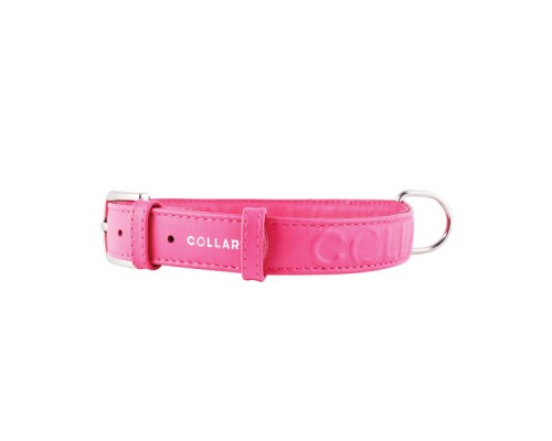 Нашийник Collar Glamour з об'ємною написом ширина 25 мм довжина 38-49 см рожевий 3457 7