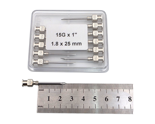 Голка ін’єкційна багаторазова 1,8*25 LL 15 Gх1/4" 1 шт  Китай