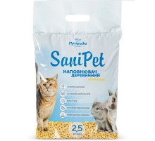 Наповнювач Природа Sani Pet древесный универсальный 2,5 кг PR740416														