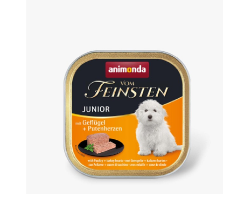 Корм для цуценят Vom Feinsten Junior з птицею та индюшиным серцем 150 г Animonda