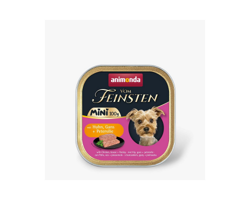Корм для собак мини Vom Feinsten Adult  Mini   с курицей,гусем и петрушкой 100 г Animonda