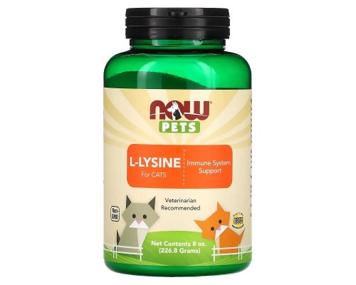 Лізин для кішок L-Lysine Now Foods Now Pets 226,8 г