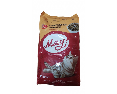 Сухой корм для взрослых котов с курицей Мяу Весовой цена за 1 кг