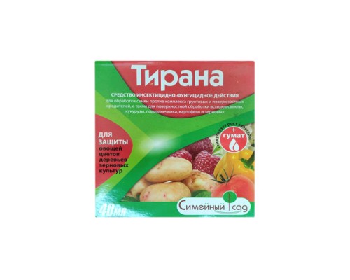 Тирана Семейный сад инсекто-фунгицид защита при посадке картофеля 40 мл