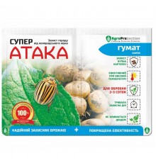 Инсектицид Супер Атака 4 мл + Гумат Калия от колорадского жука 10 мл AgroProtection