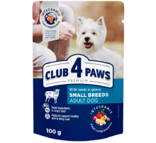 Корм для собак малых пород Adult Dog Small Breeds with Lamb gravy с ягненком в соусе 100 г Клуб 4 Лапы