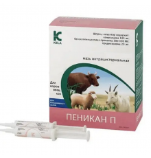 Суспензия в шприц-тубе Пеникан П для лечения мастита 10 г Kela