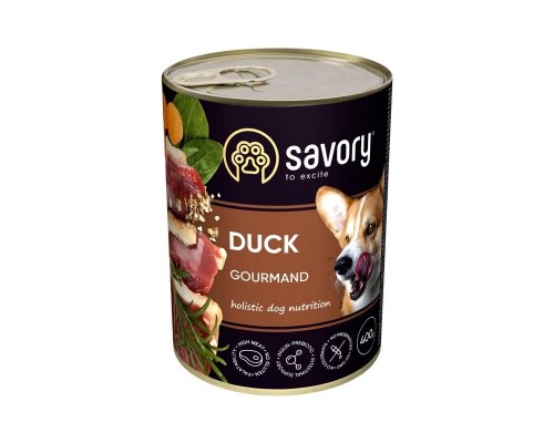 Корм для собак Сейвори SAVORY Adult Duck консерва с уткой 400 г