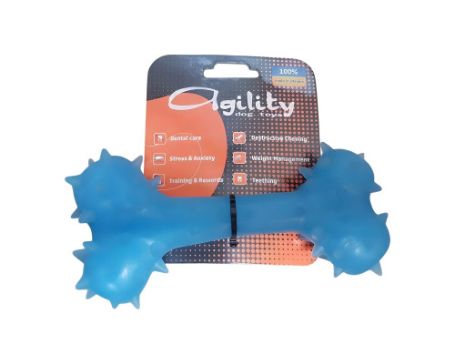 Игрушка для собак AGILITY косточка 15 см, голубая