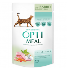 Корм для котов Rabbit Carrot Jelly с кроликом в морковном желе 85 г Optimeal