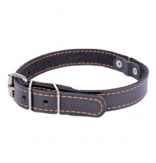 Ошейник Collar одинарный с синтепоном ширина 20 мм  длина 32-40 см черный 0137 1