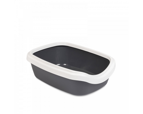 Туалет для котов и кошек Comfort М 41*30*13,5 см серый Природа
