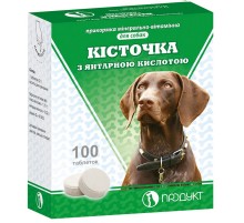Таблетки для собак Косточка с янтарной кислотой минерально-витаминная прикормка  №100 Продукт