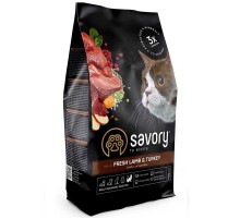 Сухой корм для котов с чувствительным пищеварением Sensitive Digestion Fresh Lamb & Turkey с мясом ягненка и индейки 400 г Savory
