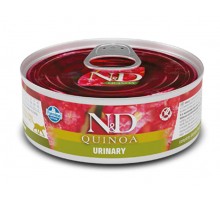 Влажный корм для котов Фармина Farmia N&D QUINOA URINARY, DUCK & CRANBERRY ADULT для проф. мочекаменной болезни, утка, киноа, клюква и ромашка 80 г