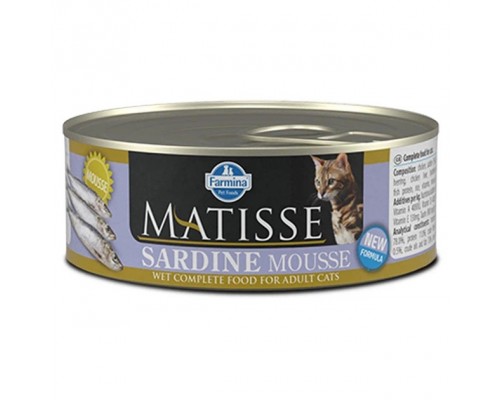 Влажный корм для котов Фармина Farmia N&D  MATISSE CAT MOUSSE SARDINE с сардиною, 85 г