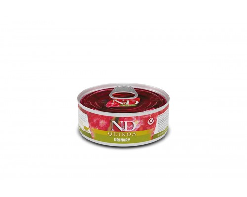 Вологий корм для котов Фармна Farmia N&D QUINOA URINARY, DUCK & CRANBERRY ADULT для проф. сечокам'яної хвороби, качка, кіноа, журавлина та ромашка, 300 г 