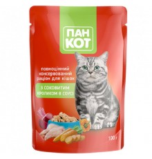 Корм для котів Пан Кіт кролик у соусі 100 г