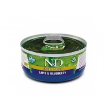 Влажный корм для котов Фармина Farmia N&D Grain Free PRIME LAMB ADULT ягненок черника 70 г