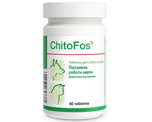 Таблетки для кошек и собак Chito Fos для поддержания работы почек №60 Dolfos