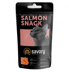 Лакомство для котов Cats Snacks Salmon Snack для привередливых с лососем 60 г Savory
