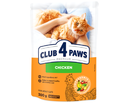 Корм для котів С4Р Premium сухий курка коти 300г