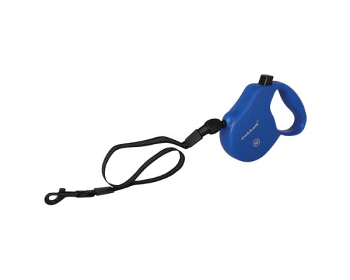 Рулетка Collar control 12 кг 5 м светоотражающая стрічка трос синя