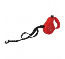 Рулетка Collar control  20 кг 5 м светоотражающая лента трос красная
