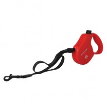 Рулетка Collar control 20 кг 5 м светоотражающая стрічка трос червона
