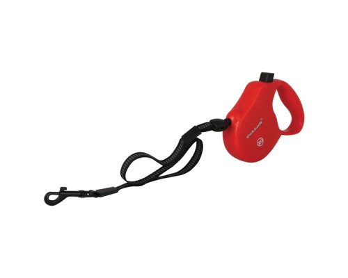 Рулетка Collar control  20 кг 5 м светоотражающая лента трос красная