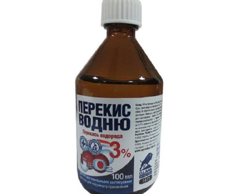 Перекис водню ветеринарна 3% 100 мл O.L.KAR