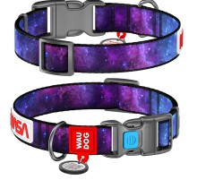 Нашийник для собак нейлоновий WAUDOG Nylon з QR паспортом, малюнок "NASA21", пластиковий фастекс, M, Ш 20 мм, Д 28-40 см/4502-0148																