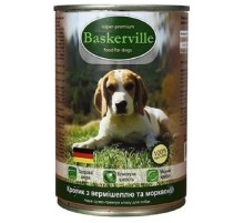 Корм для собак с кроликом лапшой и морковью  400 г Baskerville