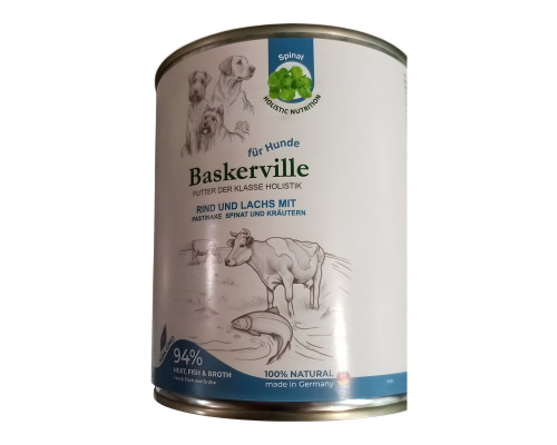 Корм д/соб Баскервиль Baskerville консервы Говядина и лосось 800гр 21563