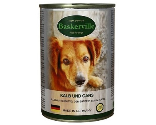 Корм для собак телятина з м'ясом гуся 400 г Baskerville