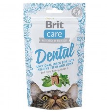 Лакомство для котов Dental для поддержания здоровья зубов с индейкой 50 г Brit Care