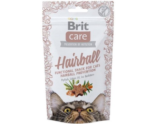 Ласощі для котів Брит для виведення шерсті  Brit Care Cat Snack  Hairball  з качкою 50г
